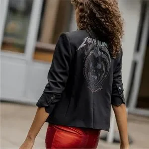 zadig＆voltaire スタッズ　レザージャケット　y2k vintage Liston Cropped Black Leather Jacket | Zadig&Voltaire